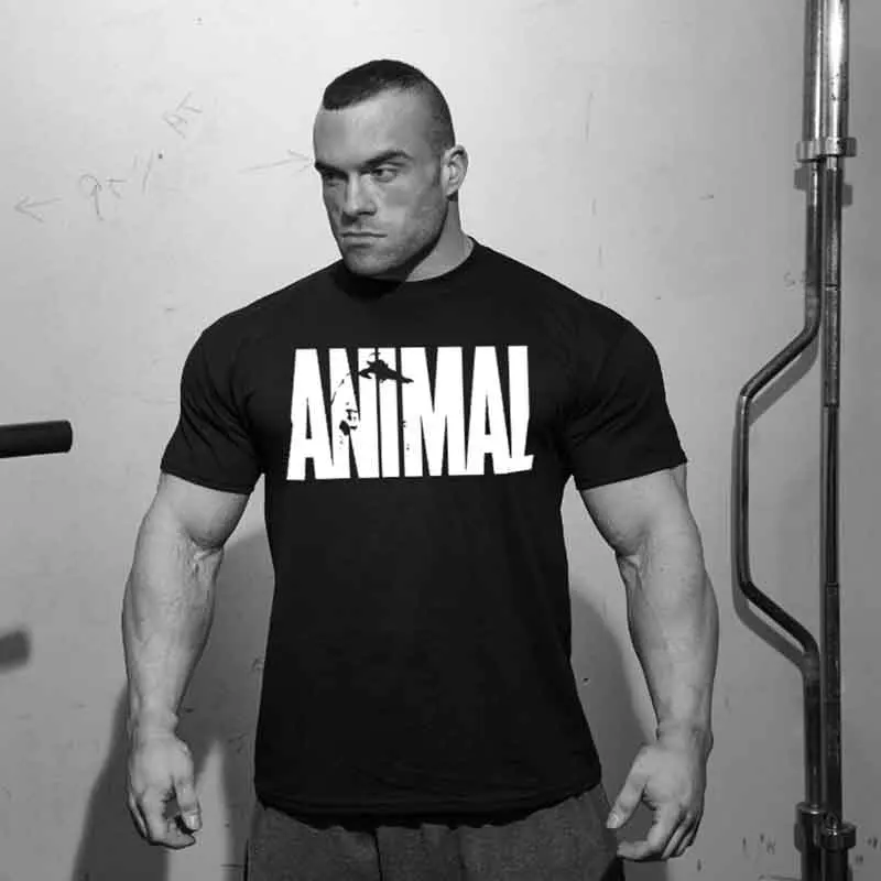 

Summer European and American New ANIMAL Men's Fitness Sports Leisure T-shirt