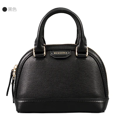 Dissona Black Leather Hobo Bag