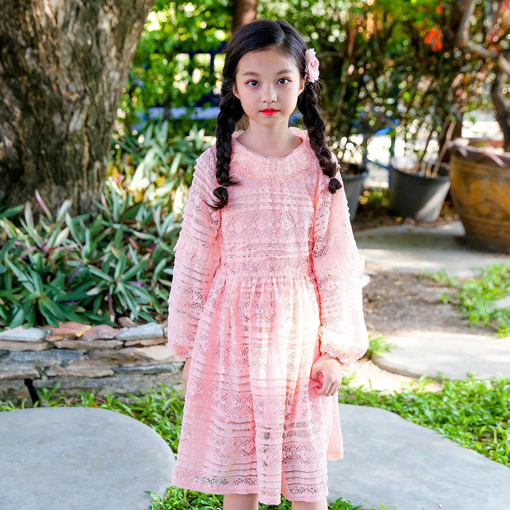 

girls lace dress elegant kids dresses for girl long sleeve children party birthday dress autumn 2018 children clothes elbise