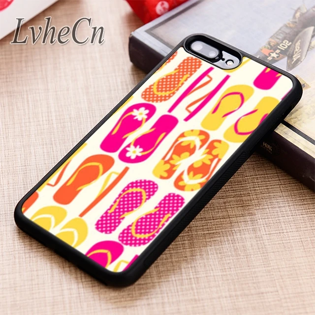 LvheCn Hot Flip Flops Sandals phone Case cover For iPhone 6 6S 7 8 X XR