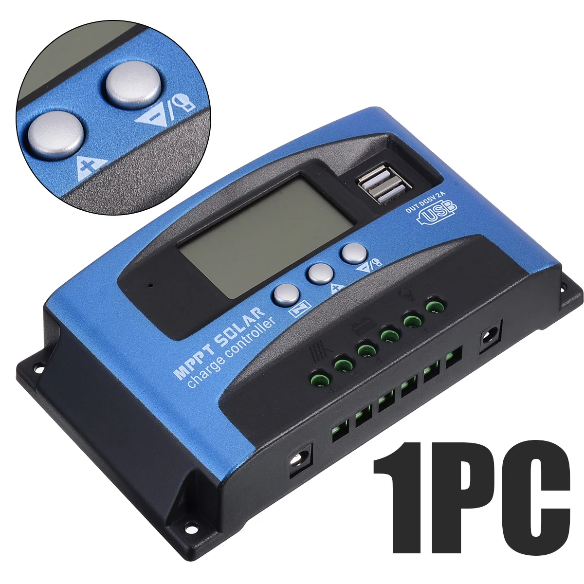 

30A MPPT Solar Panel Battery Regulator Charge Controller With Dual USB Output 12V/24V Automatic Focus Tracking