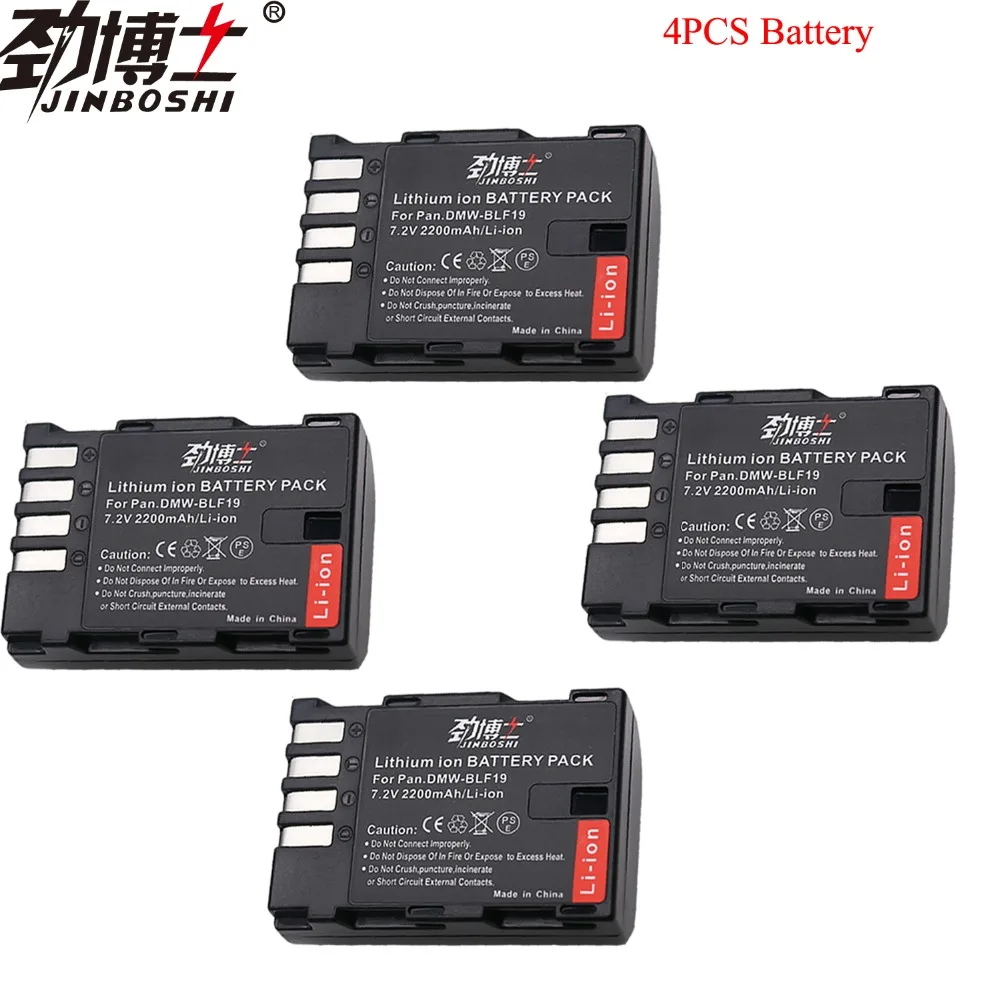 4x2200mAh DMW BLF19E Аккумулятор для GH3 GH4 GH5|Цифровые аккумуляторы| |