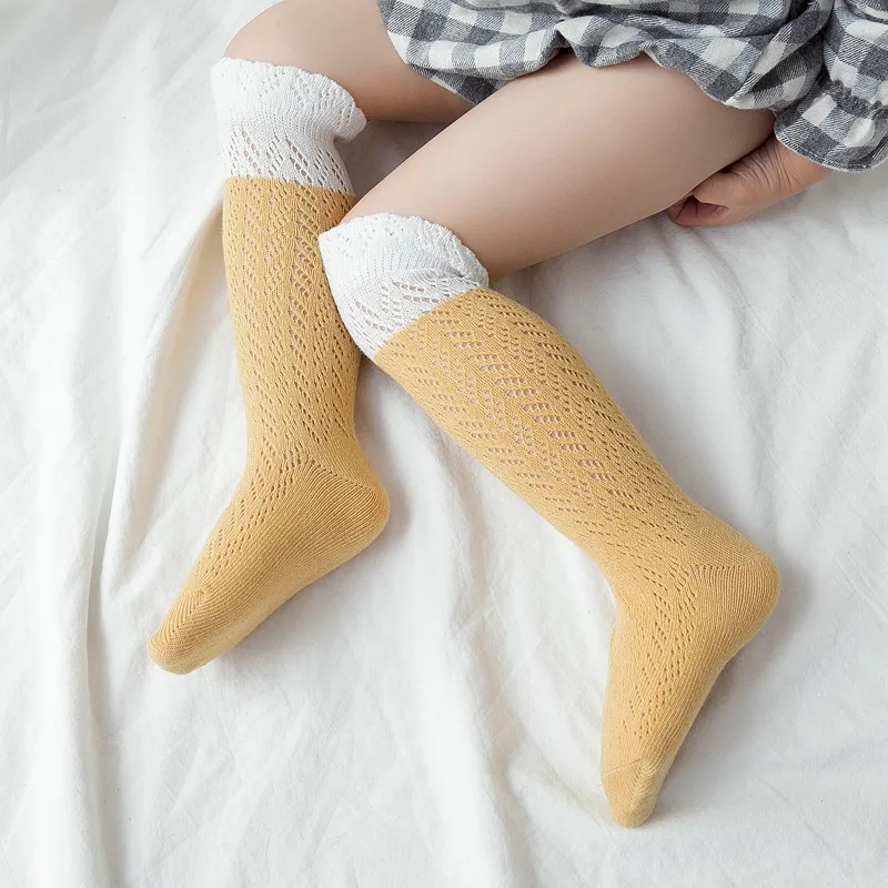 Детские носки, детские сетчатые цветные тонкие носки с противомоскитными вставками для детей