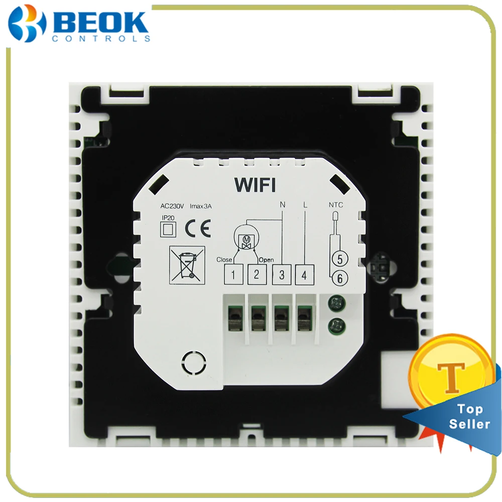 Beok TDS23 wifi WP большой сенсорный экран дисплей термостата удаленный регулировка
