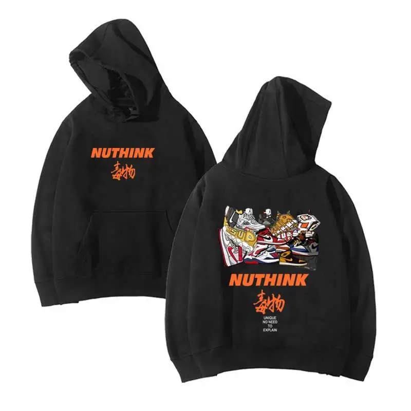 

Hip hop thick hoodies Chinese style poison print Hoodies Harajuku warm Fleece Sweatshirt Streetwear Hoodies dropshipping clothes