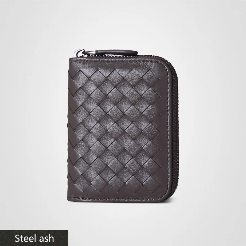 Роскошные сумки женские и мужские сумки Дизайнерские повседневные модные кошельки с карманом для монет Кошельки для ID карт - Цвет: Steel ash