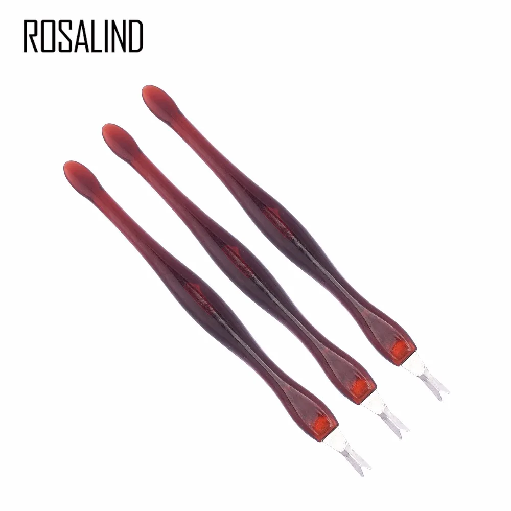 ROSALIND 3PCS/Lot Cuticle Pusher Dead Skin Fork for Manicure Remover Pedicure Salon Nail Art Tool | Красота и здоровье