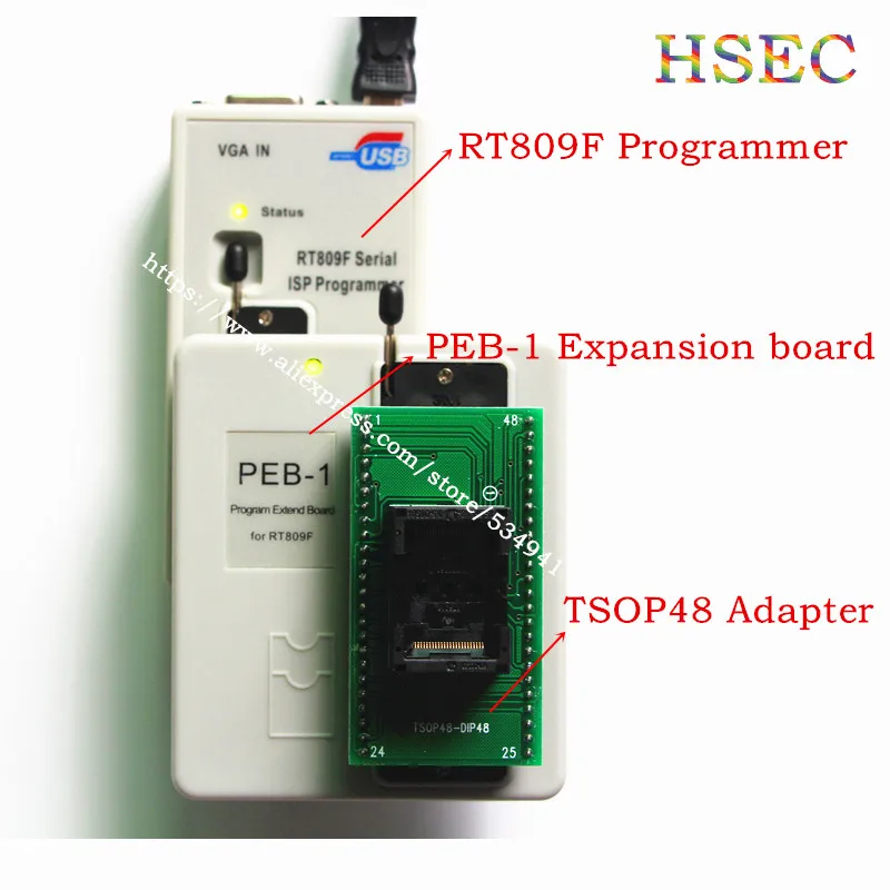 Высокое качество TSOP48 к DIP48 адаптер, TSOP48 тестовое гнездо 0,5 мм Pitchfor RT809F RT809H& XELTEK USB программатор