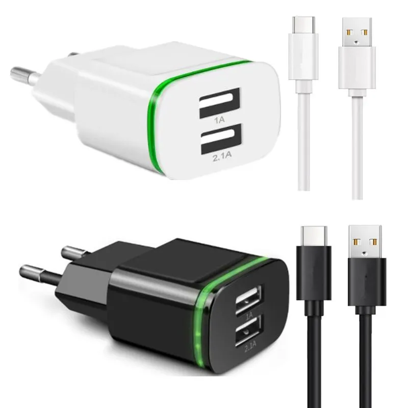 Зарядное устройство со светодиодной подсветкой 2 USB порта 1 А|Зарядные устройства|
