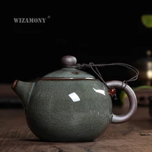 Чайный набор кракле глазурь GeKiln Longquan Celadon Zisha керамика искусство Тай Тхи Китай Чайный горшок фарфор Исин глина антикварный чайник