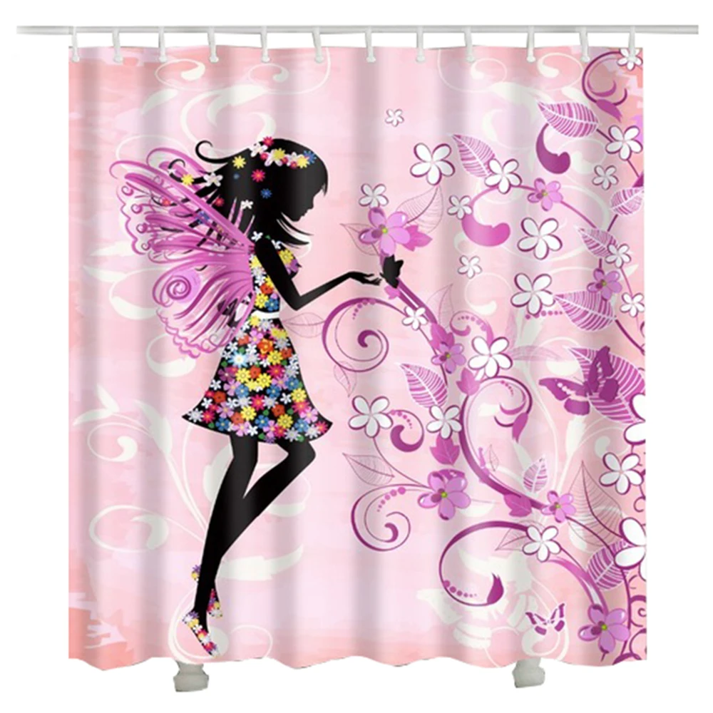 flower girl shower curtains cheap rideaux de douche 3d bathroom
