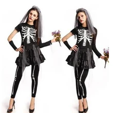 Girl dress de halloween horror zombie bride cosplay esqueleto adulto anime woman costume party fancy dress un tamaño liquidación