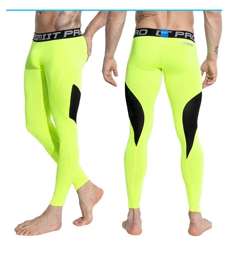 DESMIIT, сексуальные мужские леггинсы, компрессионные штаны, мужские колготки для бега, для фитнеса, для спортзала, для занятий спортом, для тренировок, для бега, для тренировок, спортивная одежда - Цвет: CK74 green