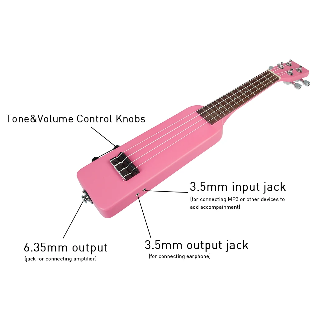 NAOMI 21 &quotOkoume Электрический Укулеле ukele Uke Kit W/Gig Bag 3 5 мм аудио кабель бесшумный