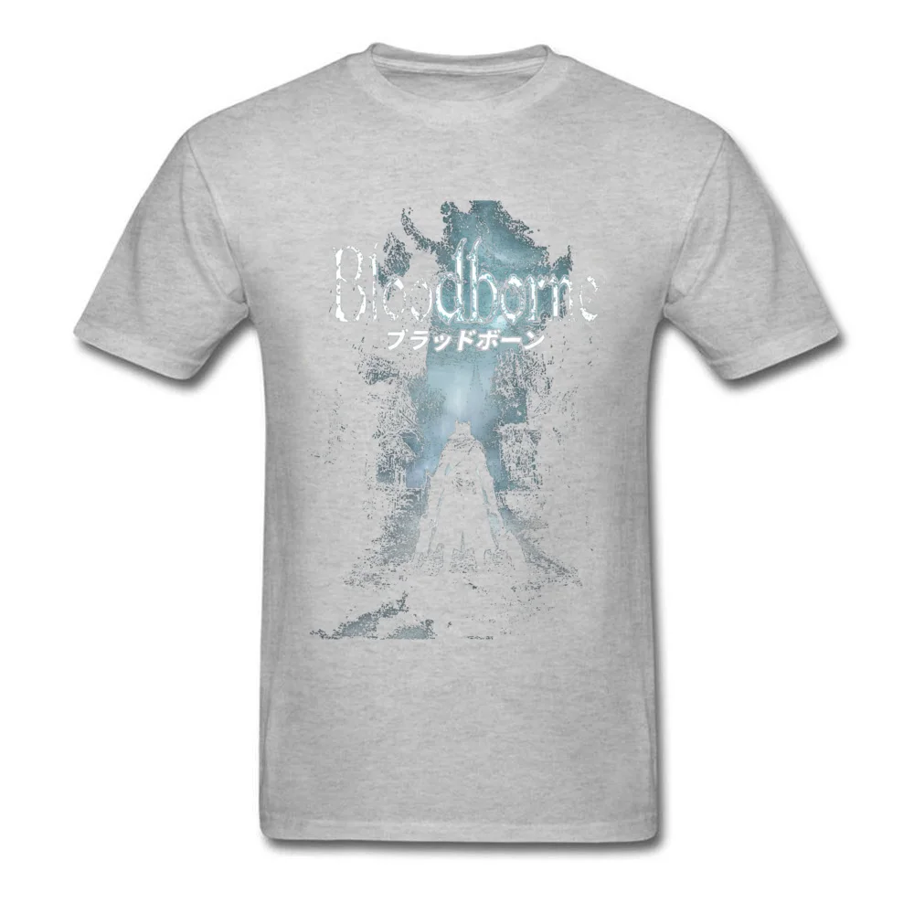 BloodBorne01 24067 Casual ostern Day 100% Cotton Crewneck Men Tops Tees Funny Tops Shirts Retro Short Sleeve Tshirts BloodBorne01 24067 grey