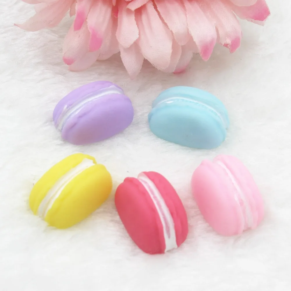 

30pcs/lot kawaii flat back macaron mix colors DIY resin cabochons accessories