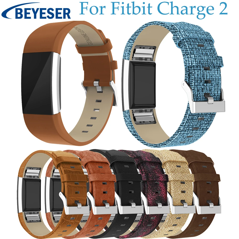 

Leather Watchband for Fitbit Charge 2 Band sport soft band for Fitbit Charge2 Wristband WatchStrap Replacement Watch Band straps