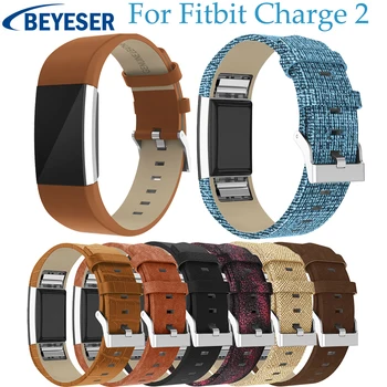 

Leather Watchband for Fitbit Charge 2 Band sport soft band for Fitbit Charge2 Wristband WatchStrap Replacement Watch Band straps