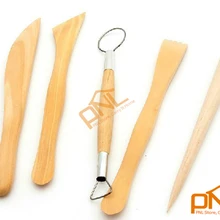 Ультра-легкий глины инструменты отскок Пластилин Полимерная глина DIY инструмента стиле с деревянной ручкой пять штук набор