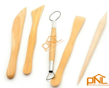 

Ultra-light clay tools bouncing plasticine polymer clay diy tool style wooden handle five pieces set