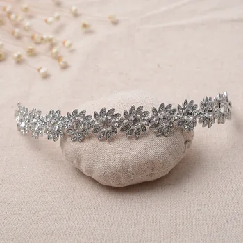 

Vintage Noble Amazing Rhinestone Bridal Tiara Wedding Crystal Crown for Bride Fashion Silver Color Hair Jewelry Veil Accessories