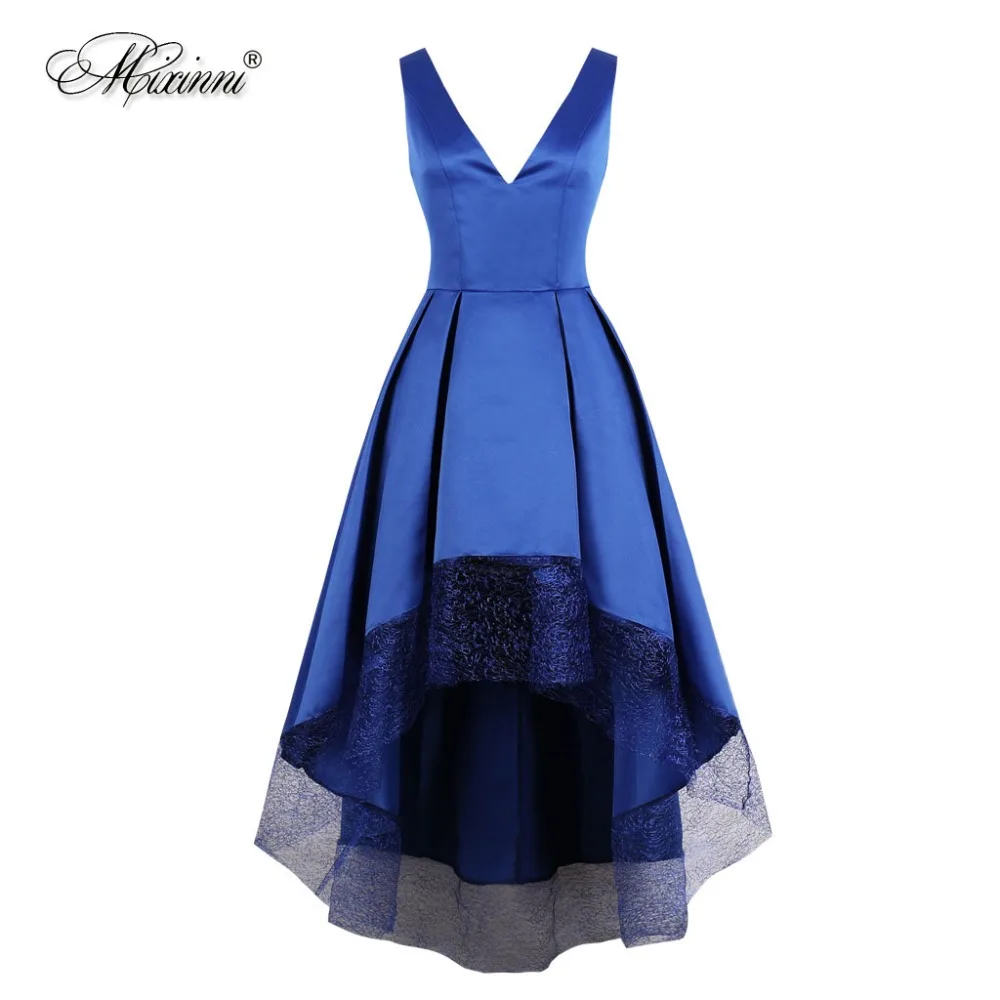 

MIXINNI V collar Vintage Elegant Dress 50s 60s Slim Waist Vestidos Mujer Plus Size Vestidos dress party