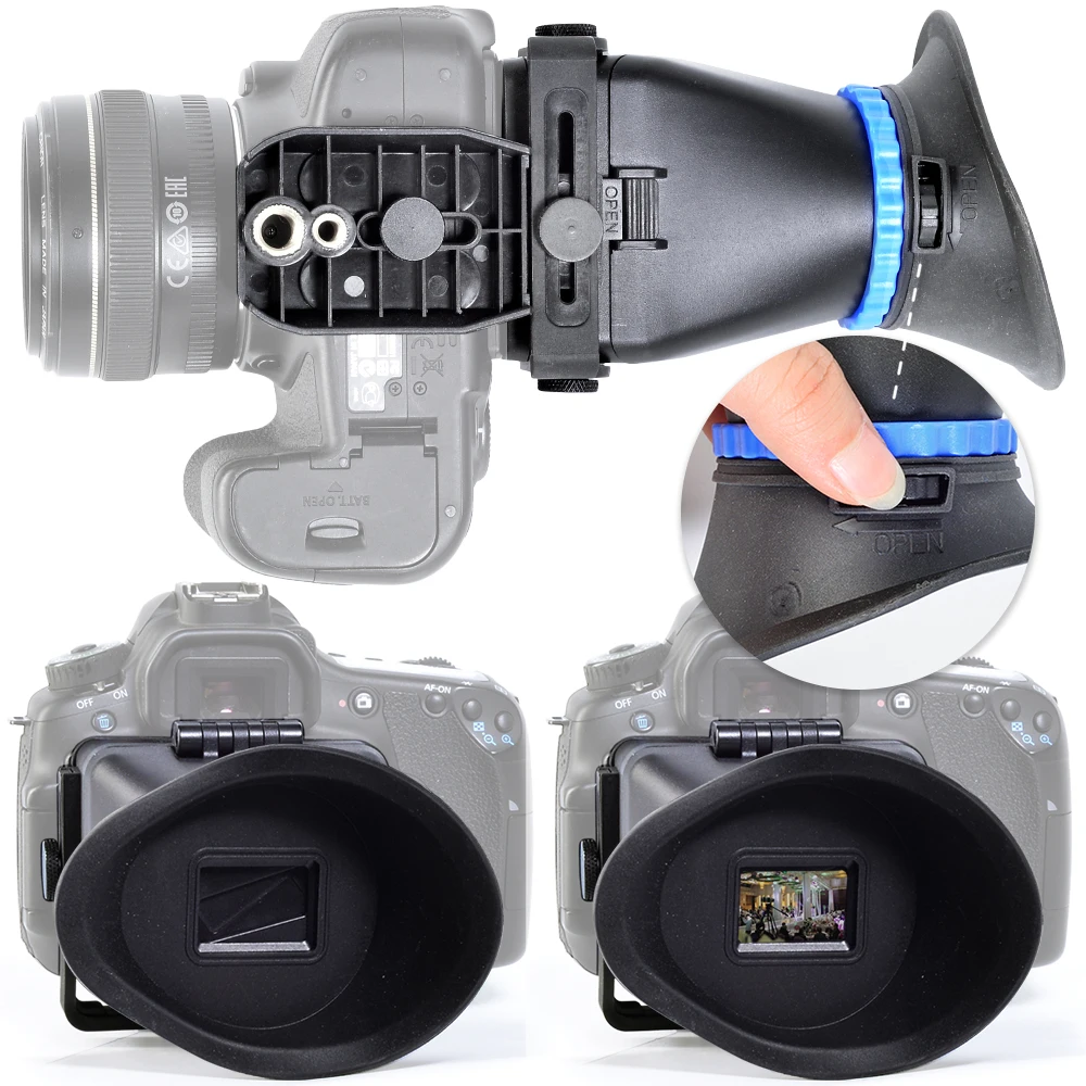 ASHANKS 5D3 5D2 SLR 3 дюйма 3,2 дюйма Флип ЖК-экран 3 увеличения очки-видоискатель для Canon для Nikon As QV1