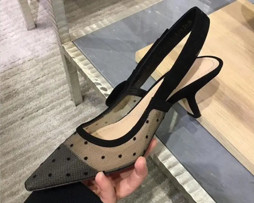 Spitz High Box D 6 Dünne Bowknot 41 Flache Air 2 Ferse Cm Sandalen 6 3 Schuhe Frauen Mesh Pumpen 35 Classics Marke 4 Hochzeit 5 Heel 1 XEqRaWPw