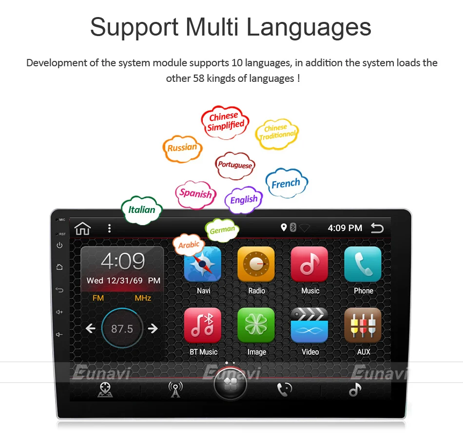 Best Eunavi Quad Core 2G RAM 32G ROM Android 7.1 2 din Car Radio GPS Navi For VW Skoda Magotan POLO PASSAT Golf 7 Jetta Super Octavia 27