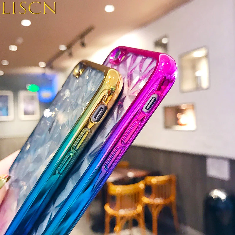 LISCN градиентное покрытие мягкий телефон чехол для iphone 7 8 7P 8P 6PX XR Xs Max милый задней
