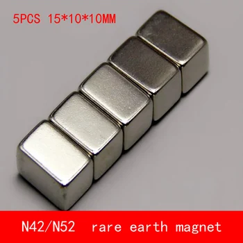 

5PCS 15*10*10mm permanent neodymium magnet N52 N42 block magnets 15X10X10MM