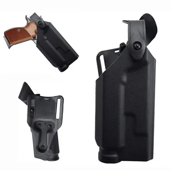 

Tactical Gun Holster Colt 1911 Waist Belt Holster Army Military Hunting Airsoft Gun Pouch With Flashlight Fit For Colt 1911