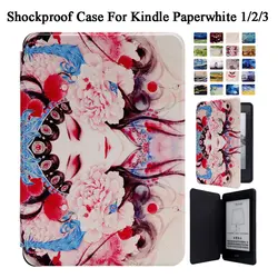 Чехол Smart Case для Amazon Kindle Paperwhite 1/2/3 2013 2015 2016 2017 чехол противоударный Интеллектуальные Магнитный авто сна/Пробуждение