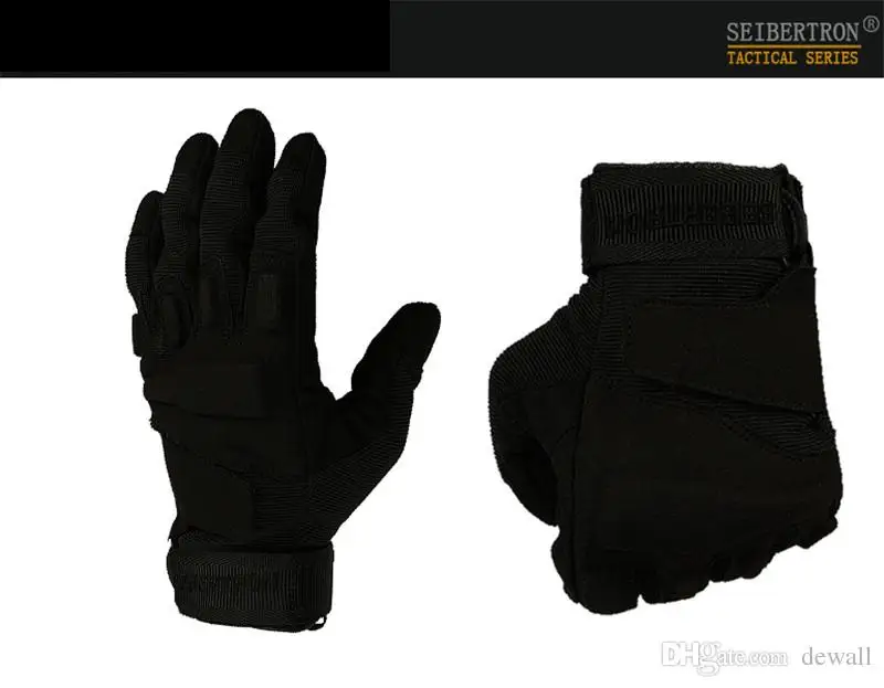 Seibertron штурмовые перчатки тактические перчатки из микрофибры ткани черный полный пальцев HellStorm перчатки