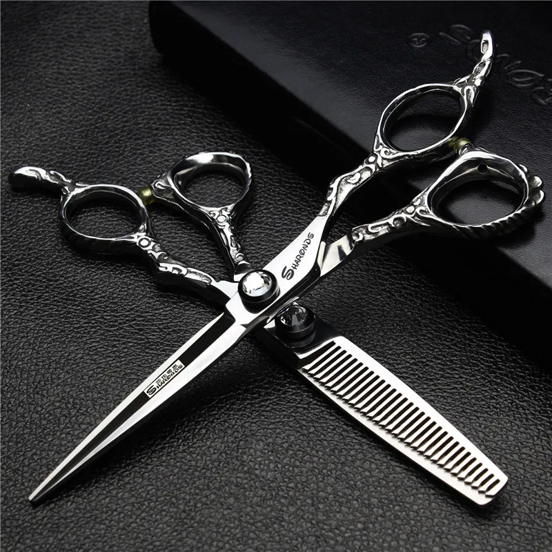 

Professional Hairdresser scissors for barber 6.0 440c 7/5.5 inch Right left hand haidressing cutting scissors thinning shears