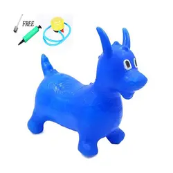Надувной гарцующая лошадь дети животных игрушечные лошадки смешанные цвета Окрашенные мультфильм надувные Vault детская игрушка завод