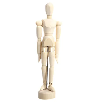 

WOTT Best Sale 4.5 Inch Wooden Male Artist Manikin Jointed Mannequin Hand Blockhead Puppet (4.5inch)