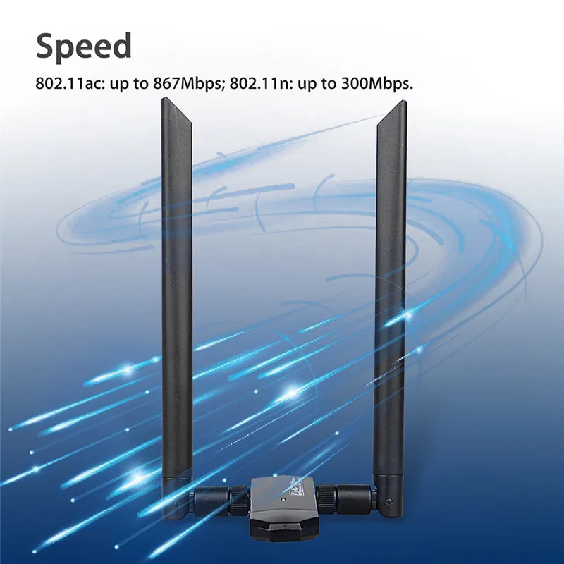 Беспроводной сетевая карта USB 3,0 Dual Band 2,4 ГГц Wi-Fi 5 ГГц 1200 Мбит/с Диапазон AC1200 802.11ac адаптер антенны Wi-Fi