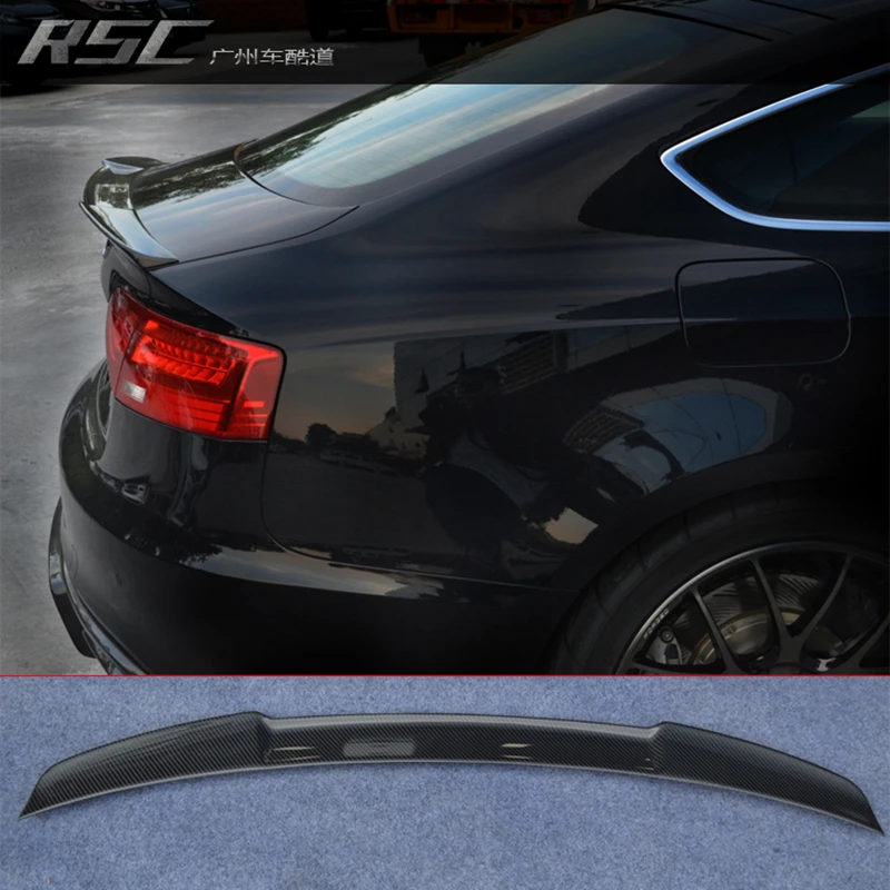 M4 style A5 Carbon Fiber Rear Trunk spoiler wing for Audi A5 4Door 2010