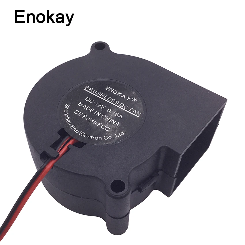 Enokay DC 12V 24V 2Pin 6028 60mm 60x28mm Cooler Cooling Centrifugal Blower Exhaust Fan 3