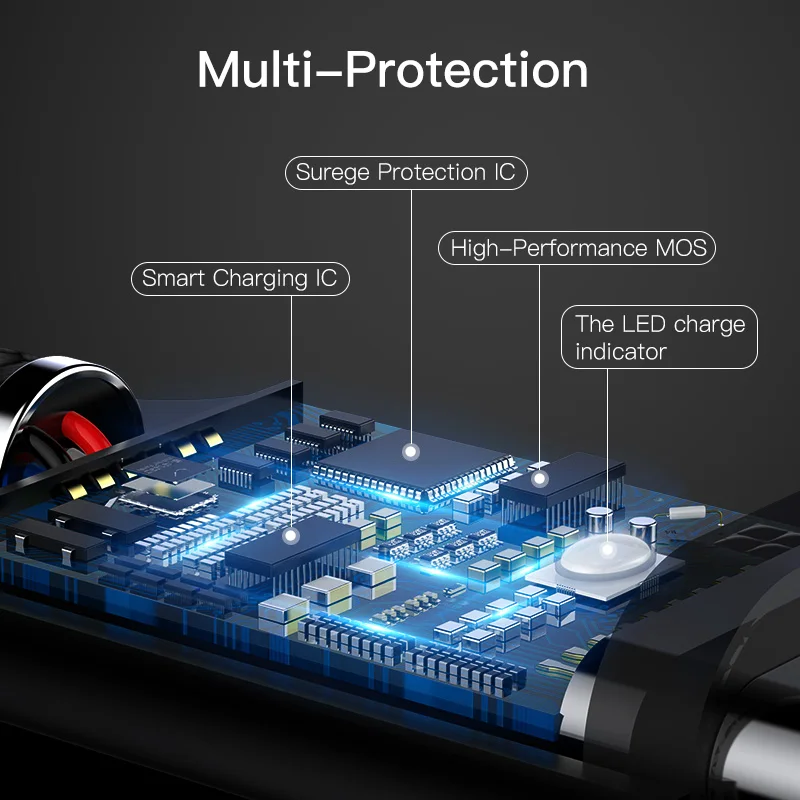 Baseus iluminación LED cargador Cable para iPhone 7X8 Cable USB para iPhone iPad de carga rápida Cable cargador móvil cable de datos del teléfono