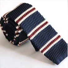 5 см мужской английский шерстяной вязаный галстук галстуки для мужчин в Полоску Печатных Тощий трикотажный галстук Gravatas платье с поясом