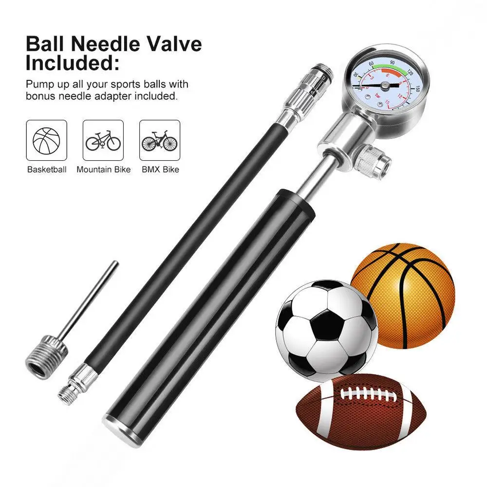Cycling Bicycle Mini Portable Hand Air Pump Tire Basketball Sports Ball Inflator