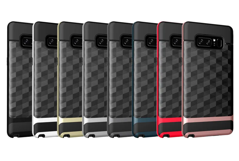 Luxury Geometric TPU+PC Brushed Plastic Hybrid Shockproof Rugged Armor Phone Back Case For SAMSUNG Galaxy Note 8 Matte Cover (13)