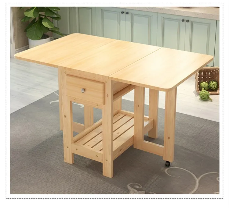High Quality Solid Wood Folding Dinning Table Set Multifunctional Mesa de comedor Plegable Desk Folding Esstisch