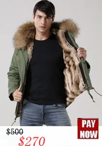 Зимнее меховое пальто в стиле милитари с капюшоном, серое меховое пальто для мужчин, парка с меховым капюшоном