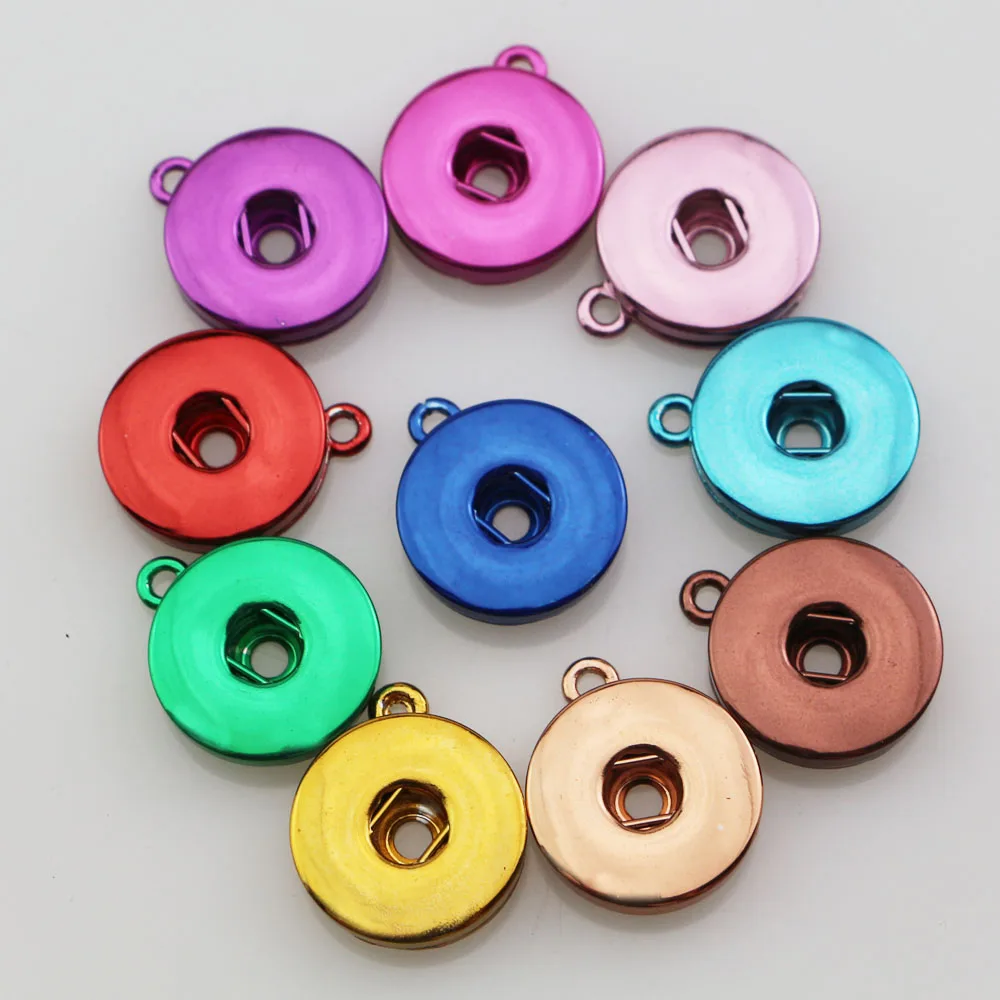 13colors DIY snap button charms jewelry 18mm Metal Diy Snap Buttons