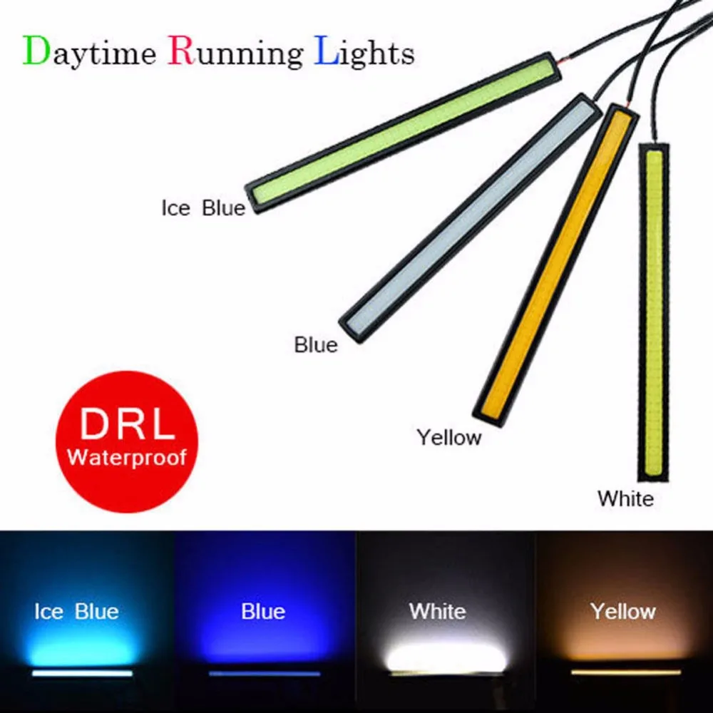 

Led drl daytime running light Waterproof COB 12V Car LED Lights for Fog Light Driving lamp 17cm External Lights Car Accessories