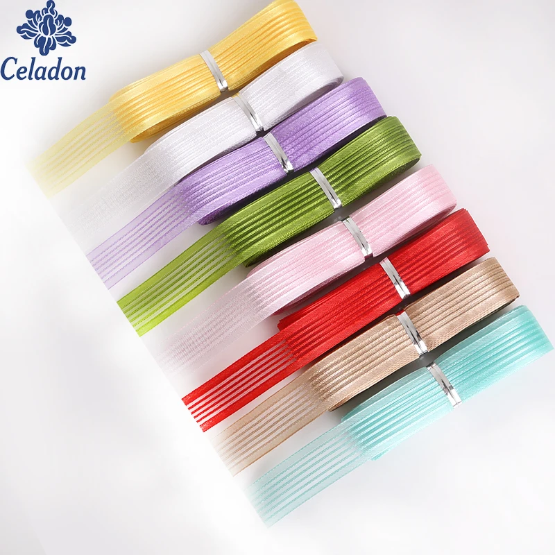 18MM 5 yard Polyester Ribbon bing For DIY Bow Decorative Sewing