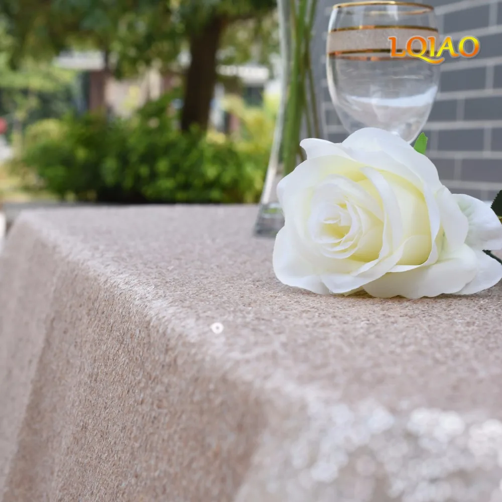 Champagne sequin tablecloth-008